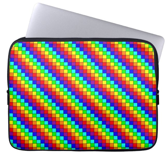 Pour Ordinateur Portable Rayures Arc-en-ciel - Housse d'ordinateur (Devant)