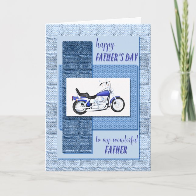 Pour Père, carte Fête des pères avec moto (Devant)
