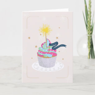 Pour Sa Carte Moderne Cupcake Anniversaire