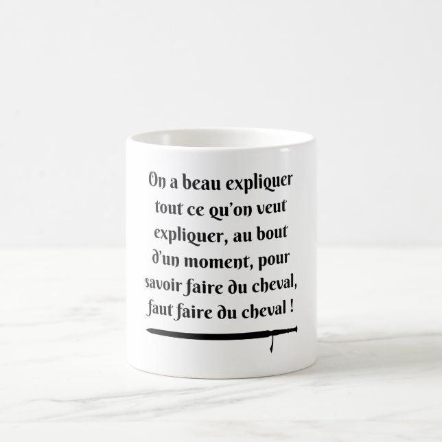pour savoir faire du cheval (noir) kaffeetasse (Mittel)