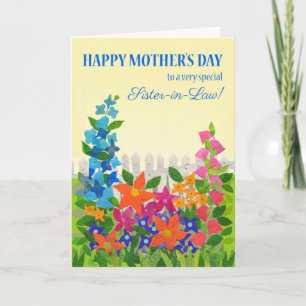 Pour Soeur en Droit Carte Jardin Fleur Fête des Mè