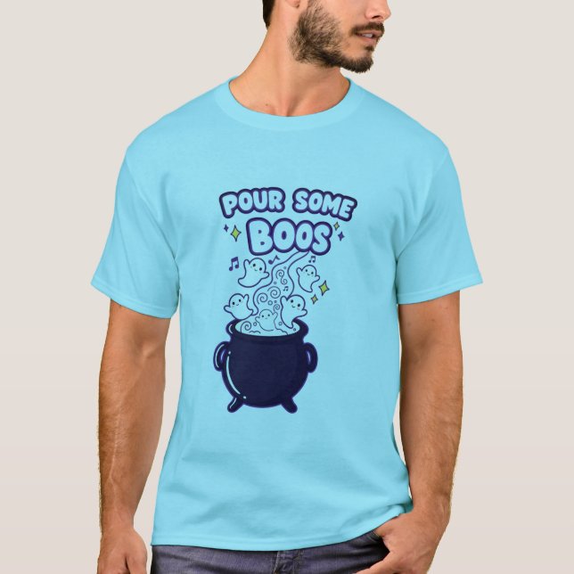 Pour some Boos T - Shirt | Funny Halloween Ghost T (Vorderseite)