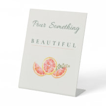 Pour Something Beautiful Mimosa-Bar-Schild