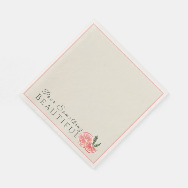 Pour Something Beautiful Mimosa Bar Serviette (Ecke)