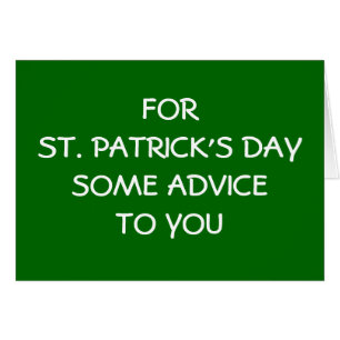 POUR ST. PATRICK'S DAYSOME CONSEILS POUR VOUS