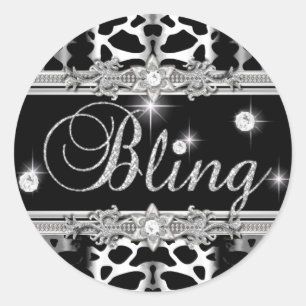 Pour Sticker rond Lisa Bling Petit