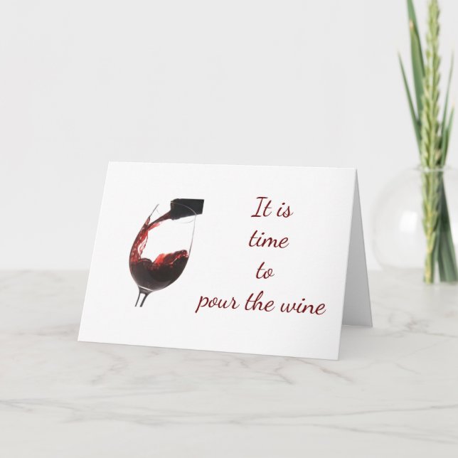 *POUR THE WINE* MY *BEST FREUNDTAG* KARTE (Vorderseite)