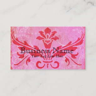 Pour toujours damassé et cartes de visite roses de