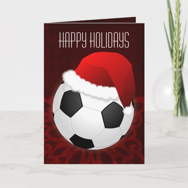 pour un joueur de football Cartes de Noël (Devant)