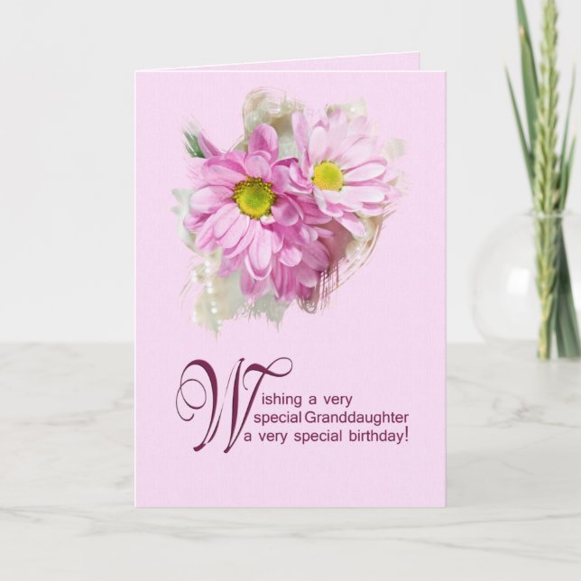 Pour une petite-fille, une carte d'anniversaire av (Devant)