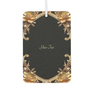 Pour Voiture Désodorisant Fleurs Décoratives en Or