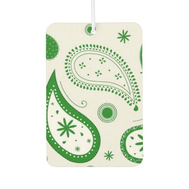 Pour Voiture Désodorisant « Green Paisley » (Devant)