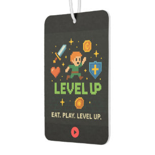 Pour Voiture Désodorisant Level Up Gamer – Style Pixel Rétro