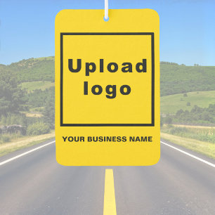 Pour Voiture Nom et logo de l'entreprise sur désodorisant jaune
