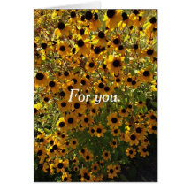 Pour vous Black Eyed Susan Flowers Cartes de voeux