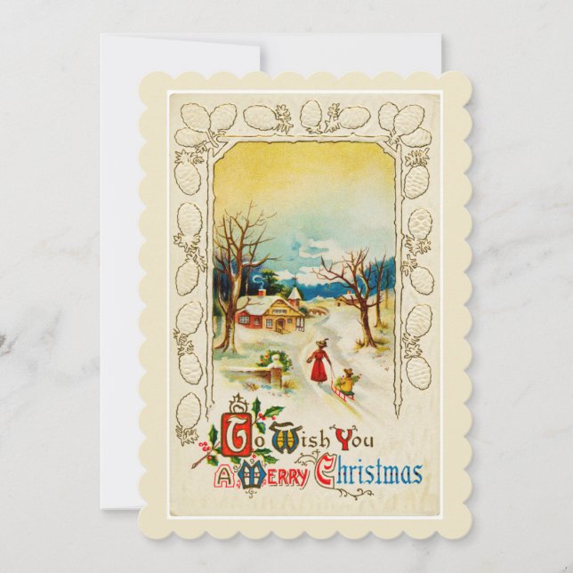 Pour Vous Souhaiter Une Jolie Invitation De Noël (Devant)