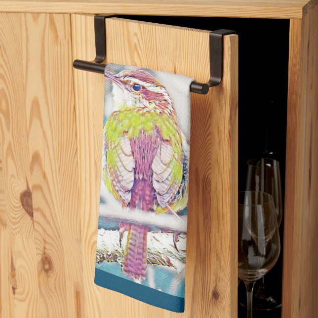 Pour Wren je suis Cuisine serviette de cuisine (Pliage en tiers)