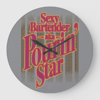 Pourin' Star Große Wanduhr