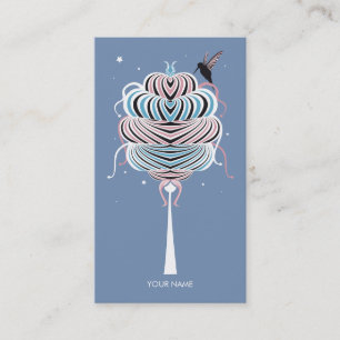 POURPRE DE CARTE DE VISITE D'ARBRE DE CRÈME GLACÉE