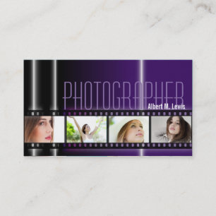 Pourpre de carte de visite de photo de film de la