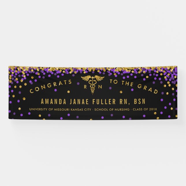 Pourpre et bannière d'or pour la fête de remise (Horizontal)