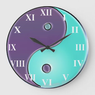 Pourpre et horloge de Yin-Yang d'Aqua