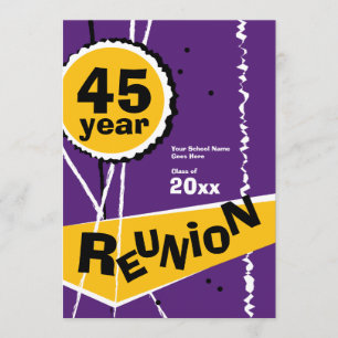 Pourpre et or invitation de la Réunion de classe