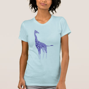 Pourpre et T-shirts de girafe de taches de lavande