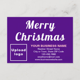 Pourpre Noël Business Petite carte plate