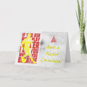Pourquoi je joue au football carte Noël de Noël