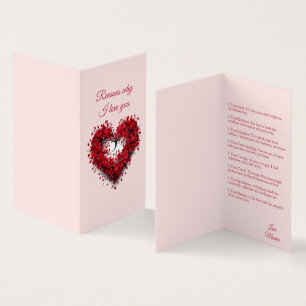 Pourquoi je t'aime Carte Valentine personnalisée