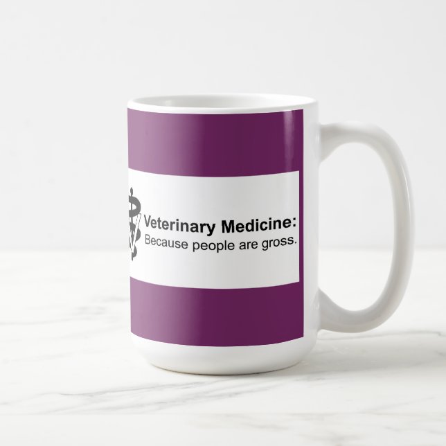 Pourquoi médecine vétérinaire ? 15 onces. Tasse (Droite)