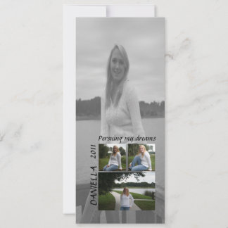Poursuivre mes rêves carte photo de diplôme