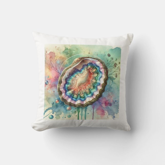 Pourtales abalone 170724AREF126 - Watercolor Kissen (Vorderseite)