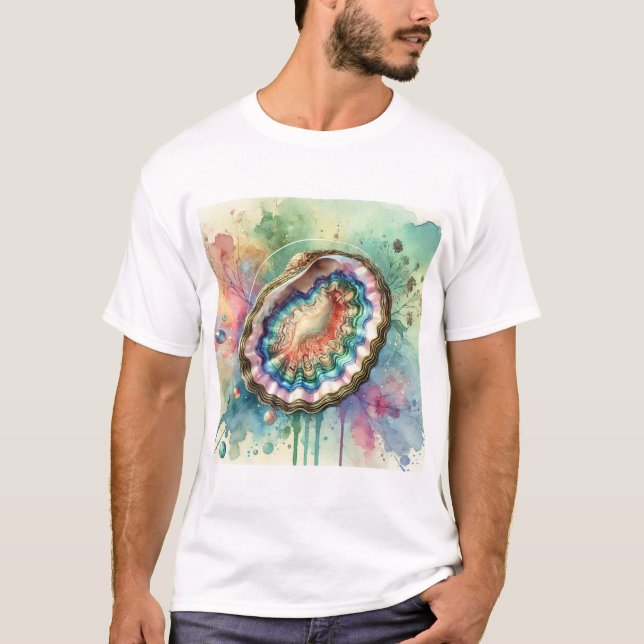 Pourtales abalone 170724AREF126 - Watercolor T-Shirt (Vorderseite)