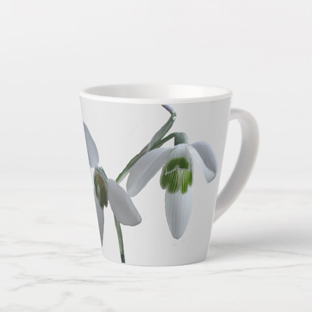 Poussière De Neige. Mug latte gris clair (Angle droit)