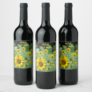 Poussière de tournesol. Ensemble de Étiquettes de 