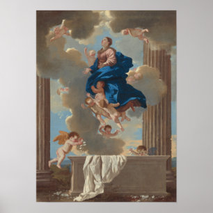 Poussin - Annahme der Jungfrau Poster