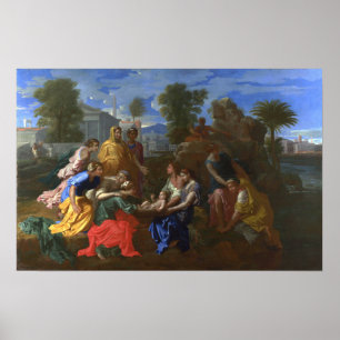 Poussin - Auffindung des Moses Poster