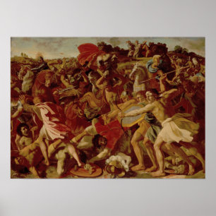 Poussin - Der Sieg Josuas über die Amalekiter… Poster