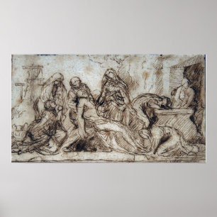 Poussin - Die Entombierung Poster