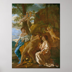 Poussin - die Inspiration des Dichters Poster