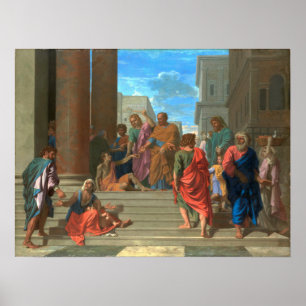Poussin - Heilige Peter und John heilen die Lahm . Poster