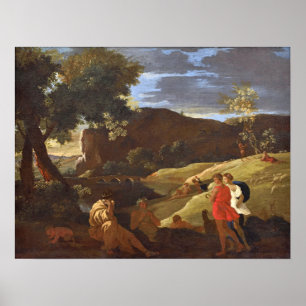 Poussin - Midas Pan and Shepherds Poster