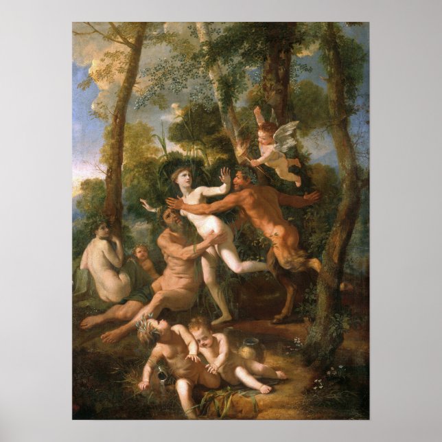 Poussin - Pan und Syrinx Poster (Vorne)