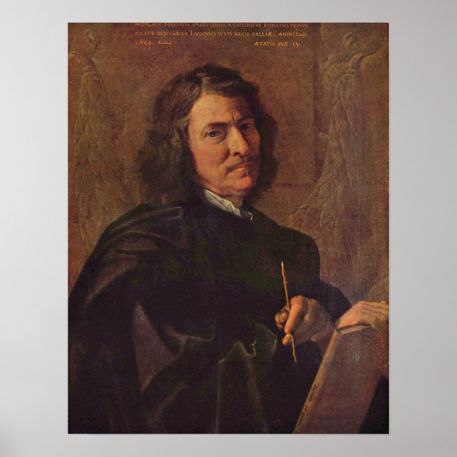 Poussin - Selbstportrait Poster (Vorne)