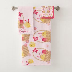 Poussins de Pâques rose Motif