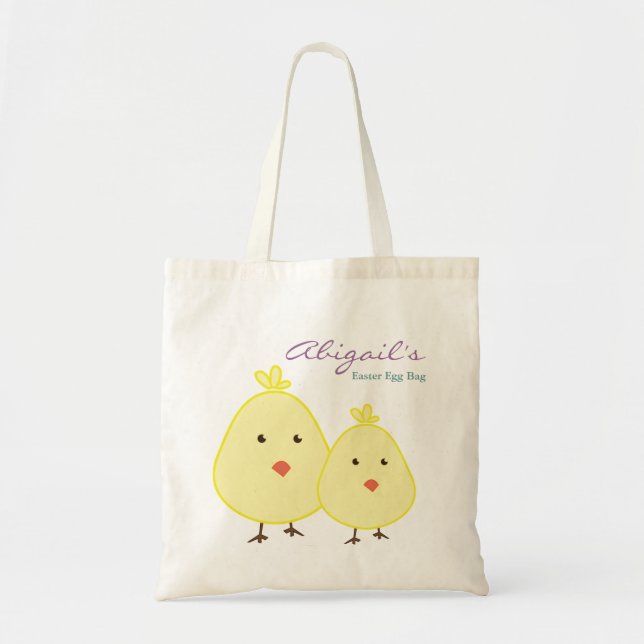 Poussins de Pâques Sac de chasse aux oeufs de Pâqu (Devant)