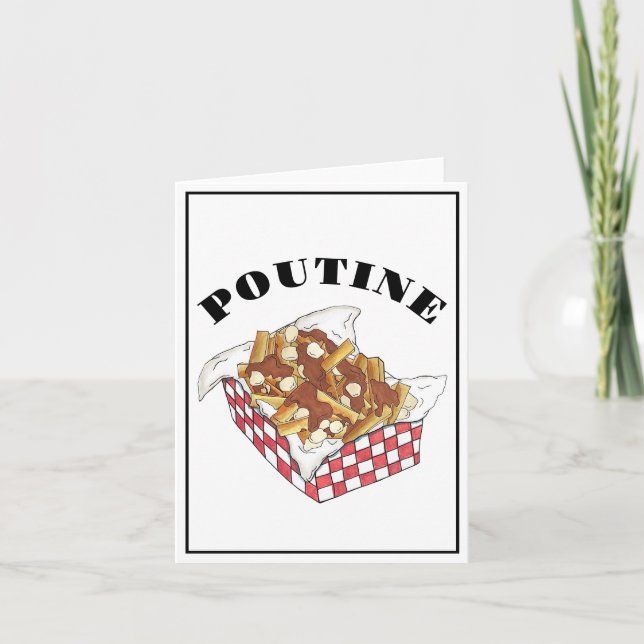 Poutine Quebec Canada Canadian Food French Fries Karte (Vorderseite)