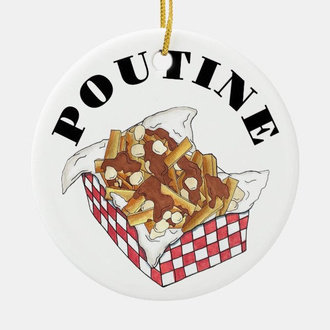 Poutine Quebec Canada Canadian Food French Fries Keramik Ornament (Vorne)